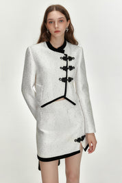 White New-Chinese Style Jacket