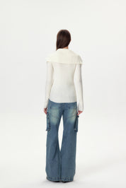 Blue Cargo Straight Jeans
