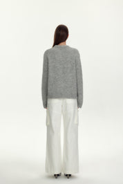 White Cargo Straight Jeans