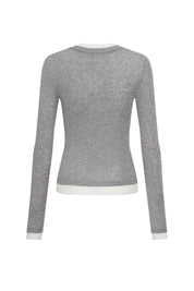 Grey Two-piece Wool Knitted T-shirt