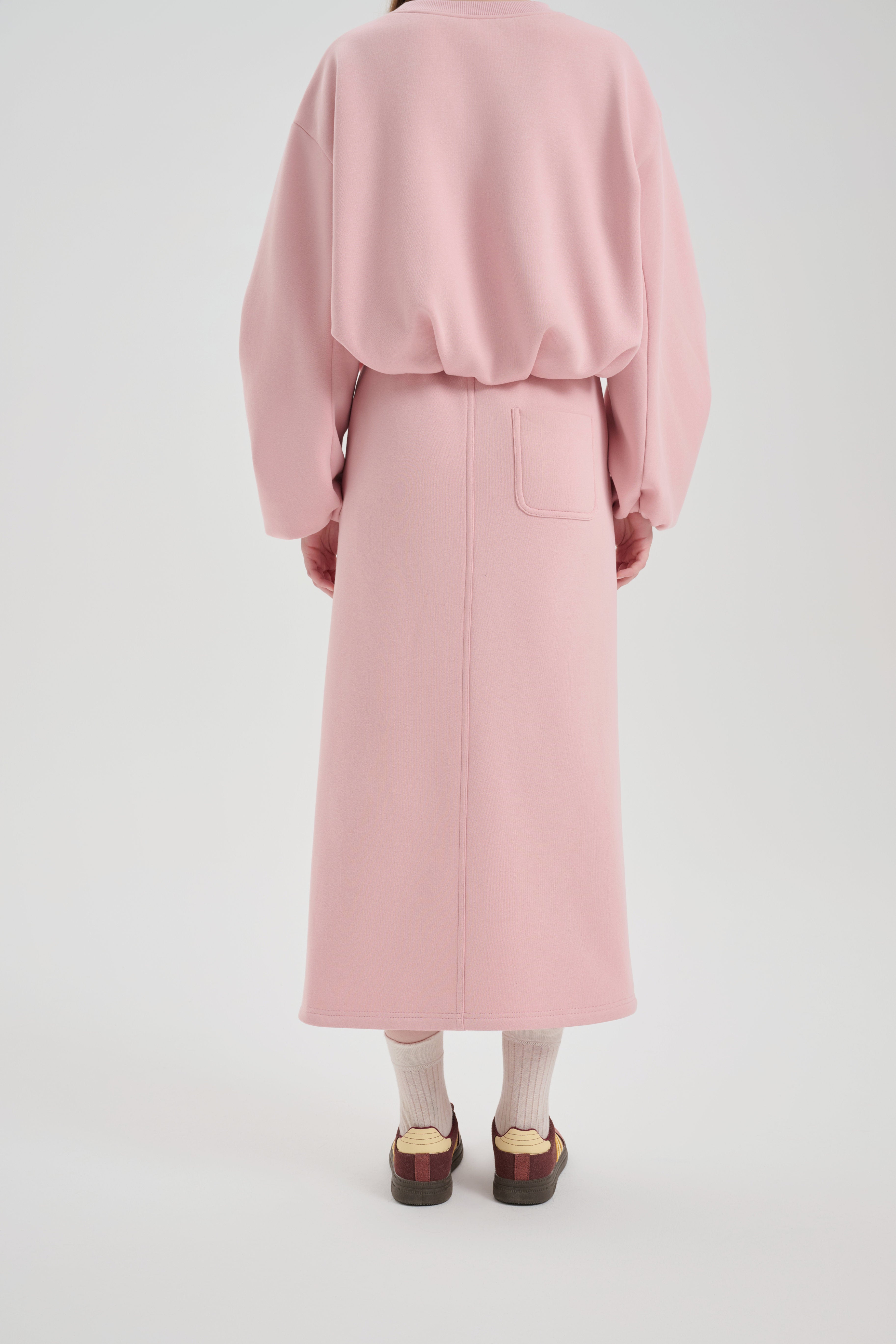 Pink Drawstring Padded Skirt