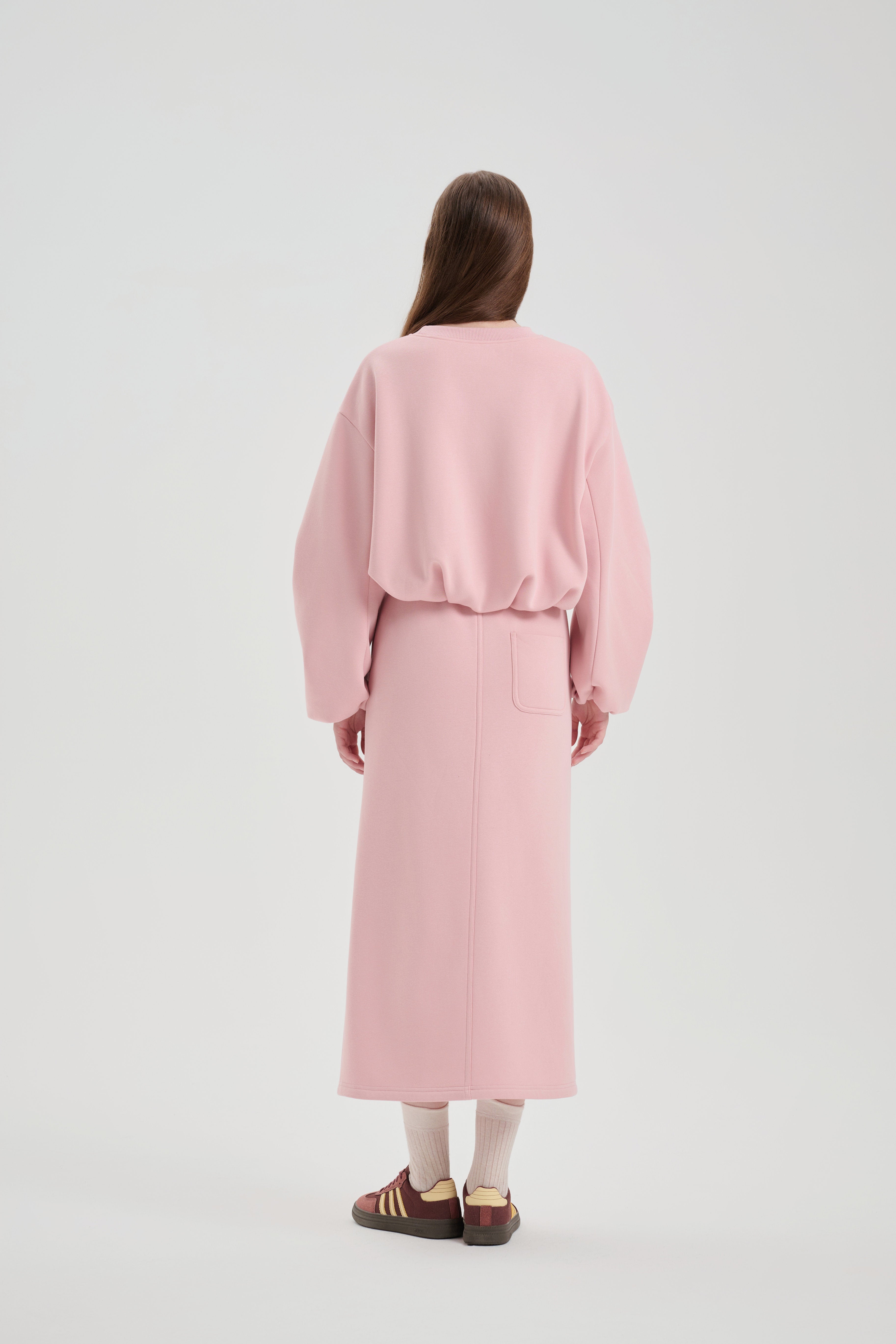 Pink Drawstring Padded Skirt