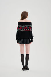 Black Elastic Leather Puffy Skirt