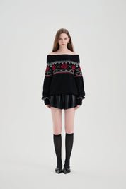Black Elastic Leather Puffy Skirt