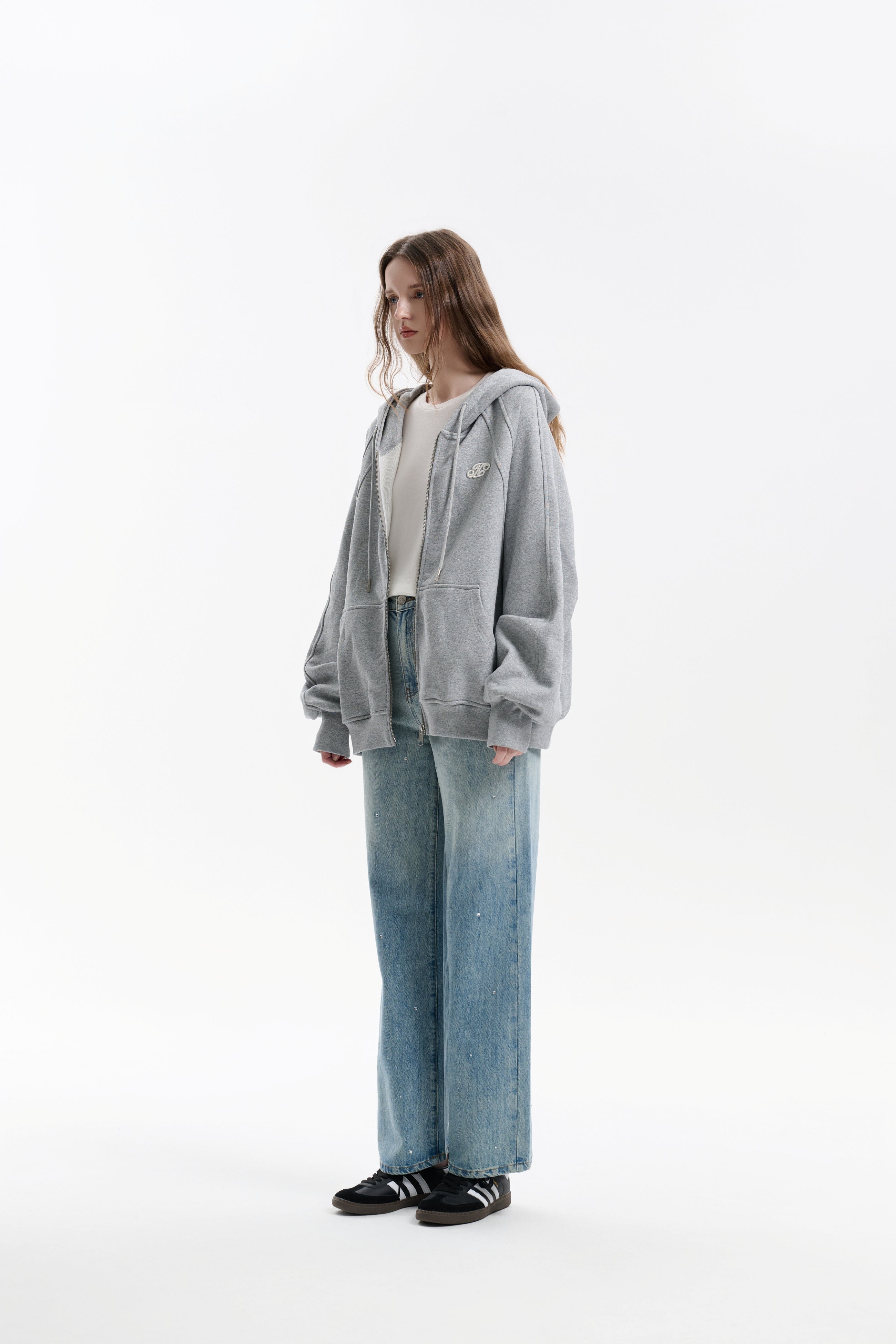 Blue Gradient Diamond Straight Jeans