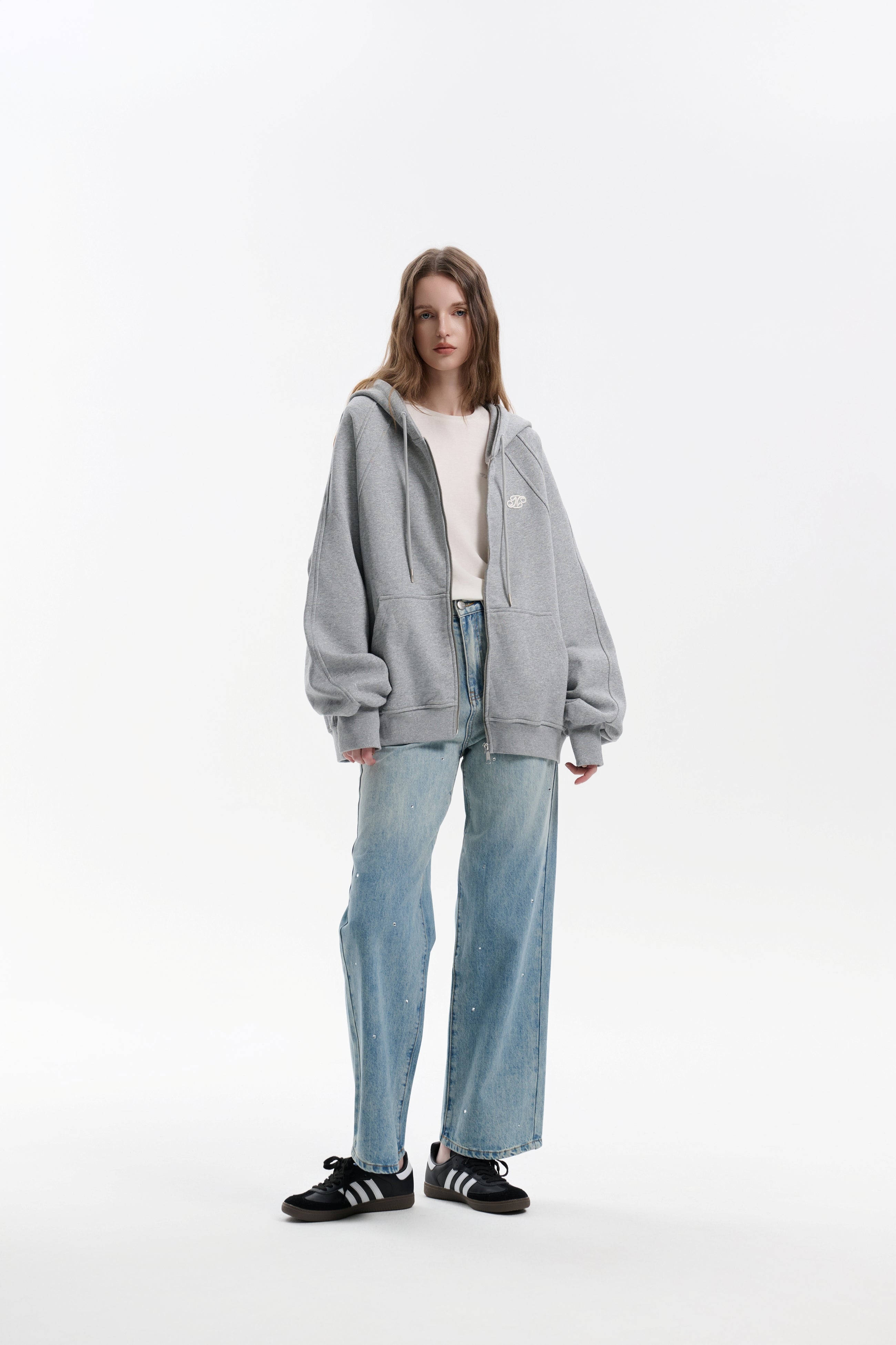 Blue Gradient Diamond Straight Jeans
