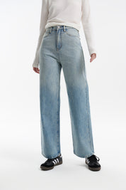 Blue Gradient Diamond Straight Jeans