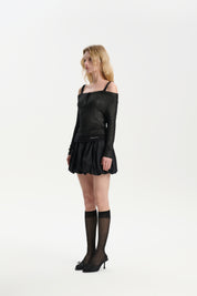 Black Glitter Two-piece T-shirt