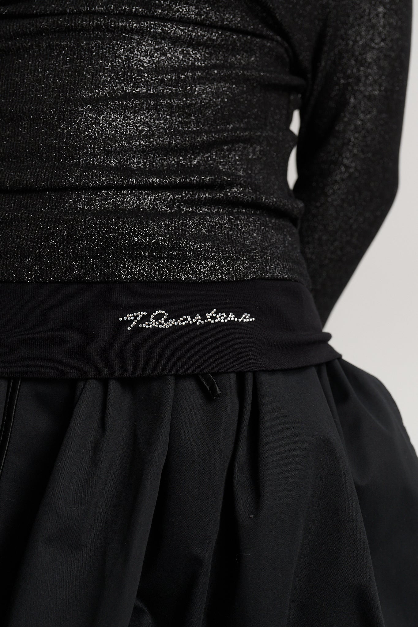 Black Flower Bud Skort