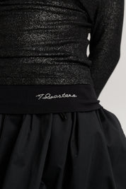 Black Flower Bud Skort