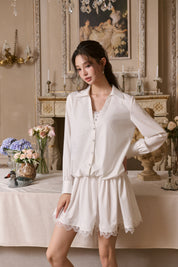 White Two-piece Shirt Dress
