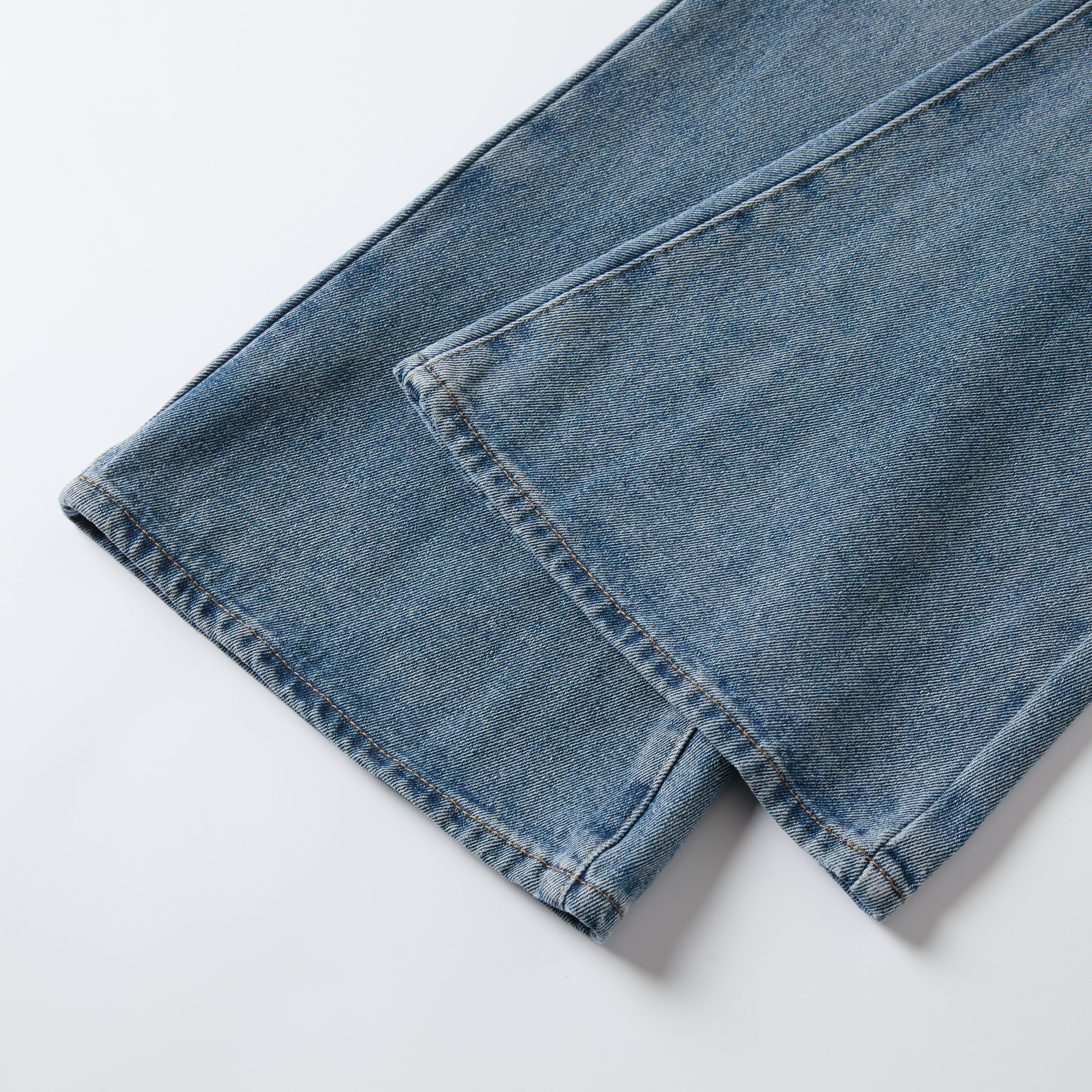 Blue Denim Jean with Pink Paisley Belt
