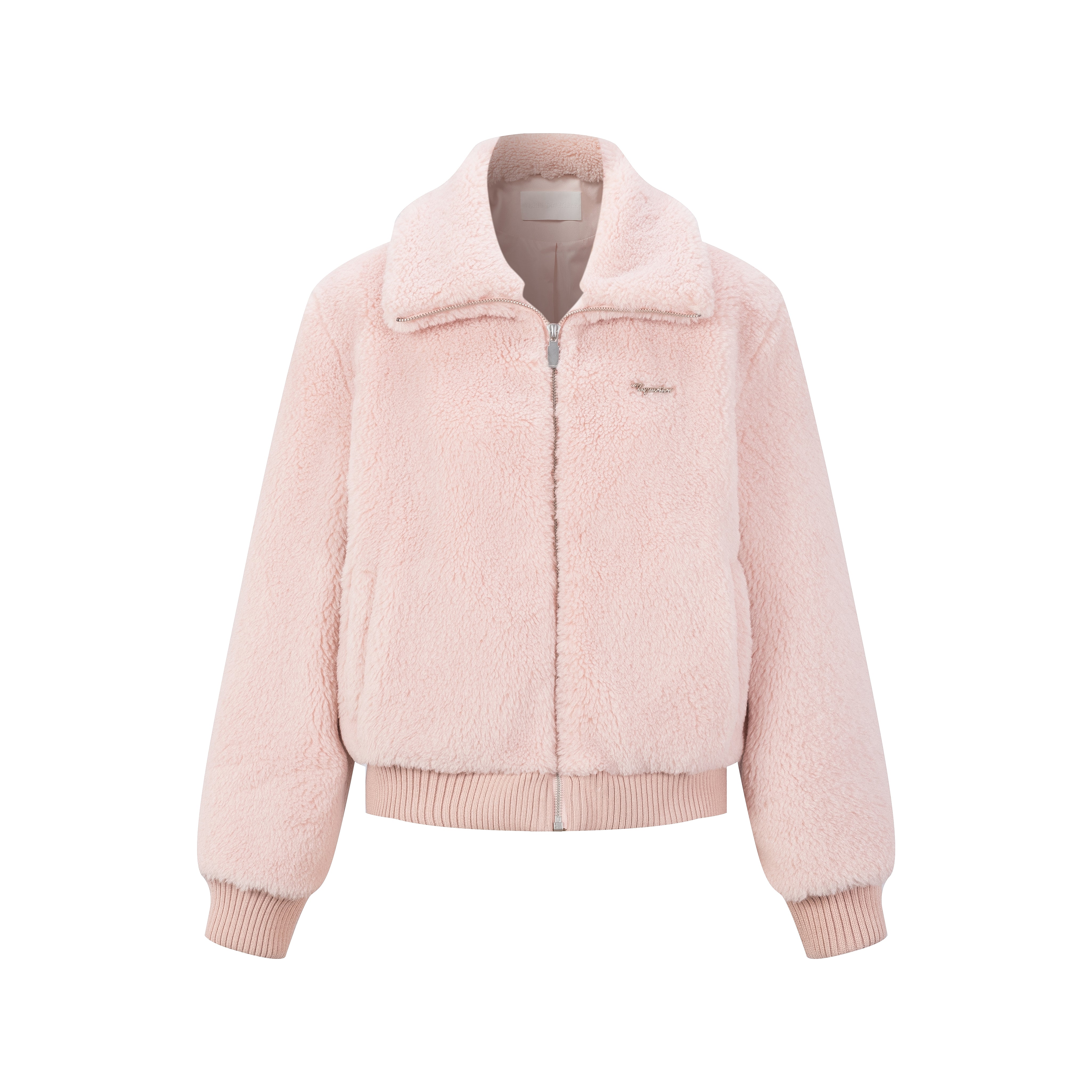 Pink Stand Collar Jacket