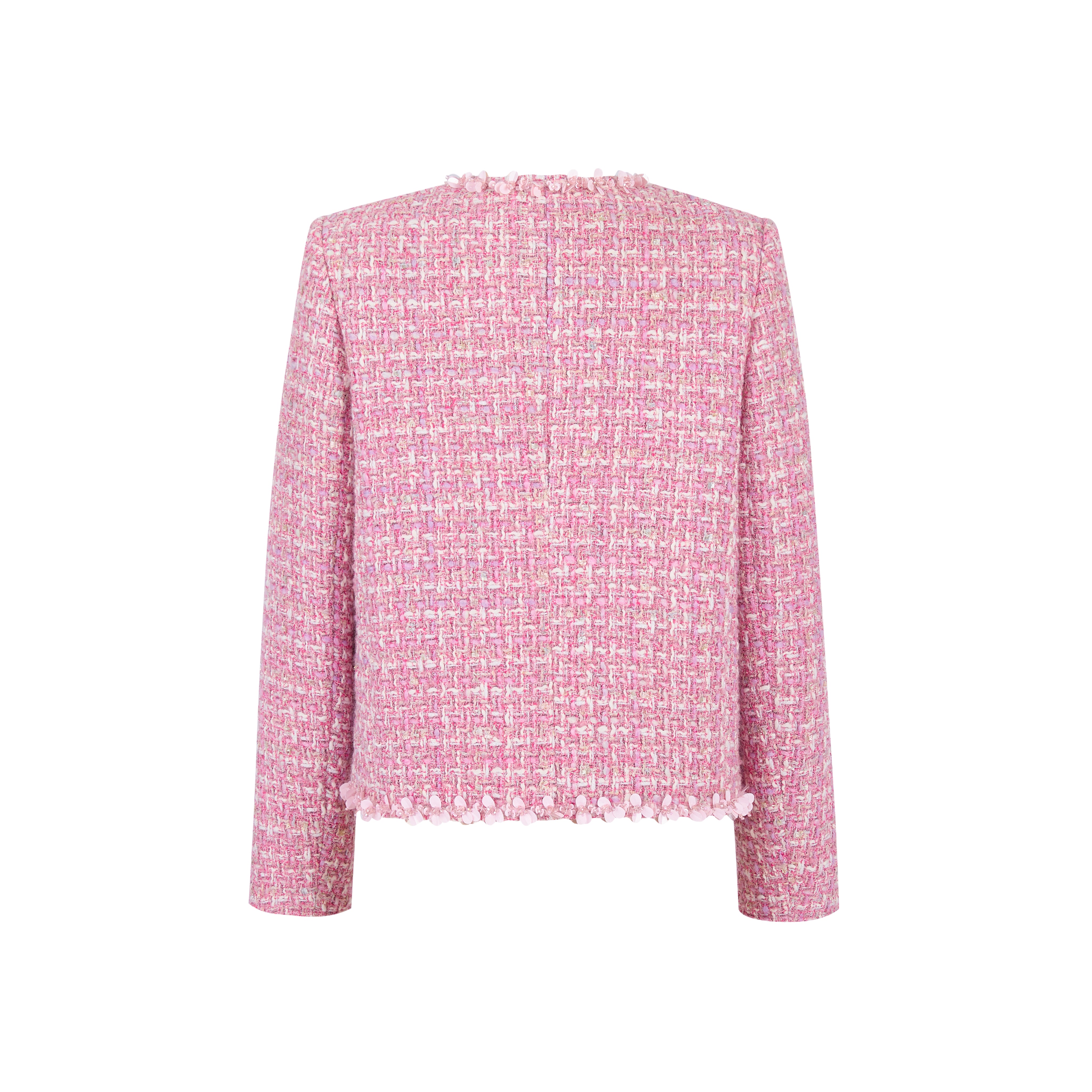 Pink Wool Tweed Jacket