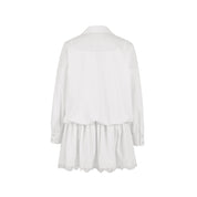 White Two-piece Shirt Dress