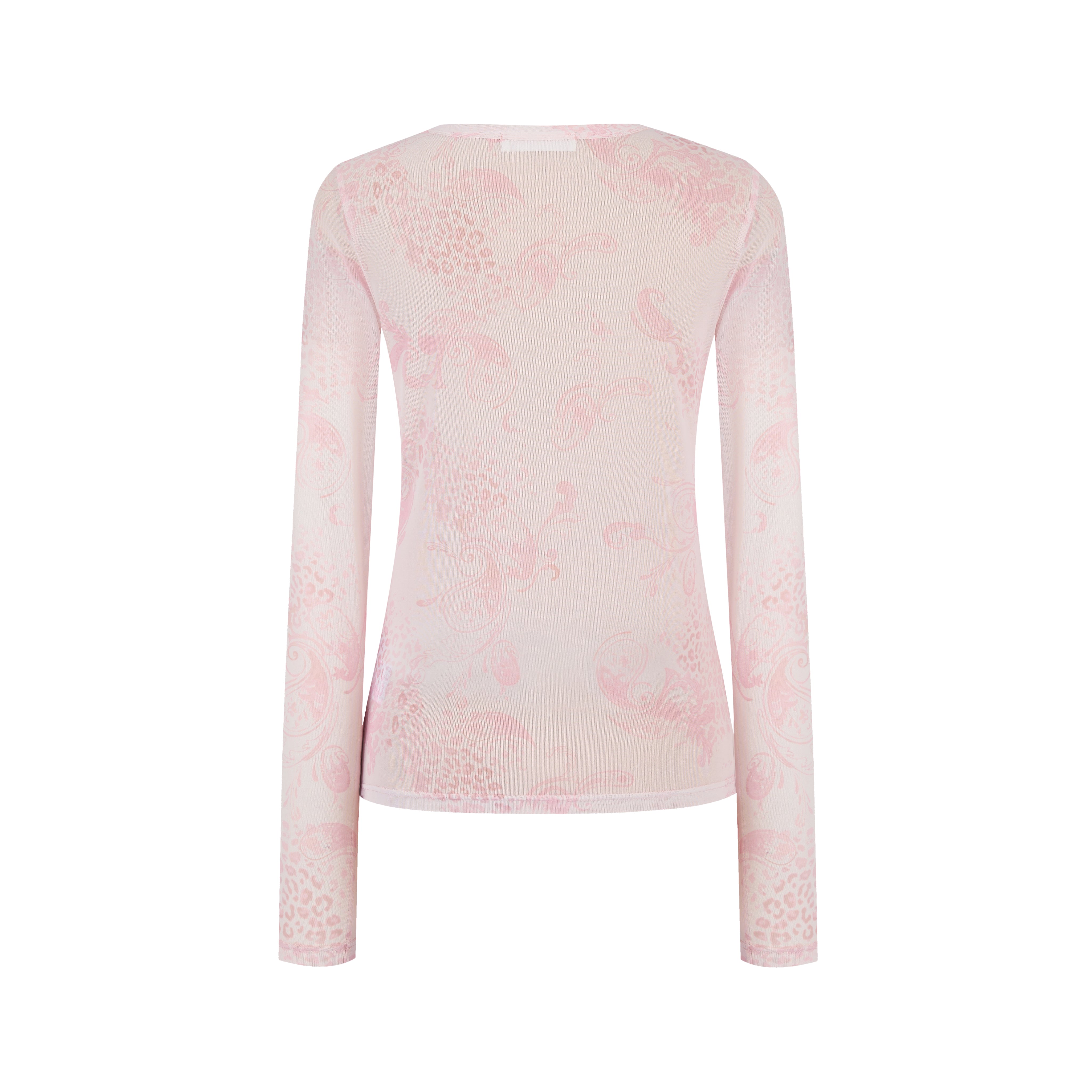 Pink Printed Diamond Base Top