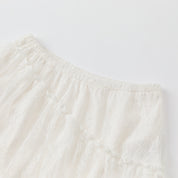 White Lace Irregular Skirt