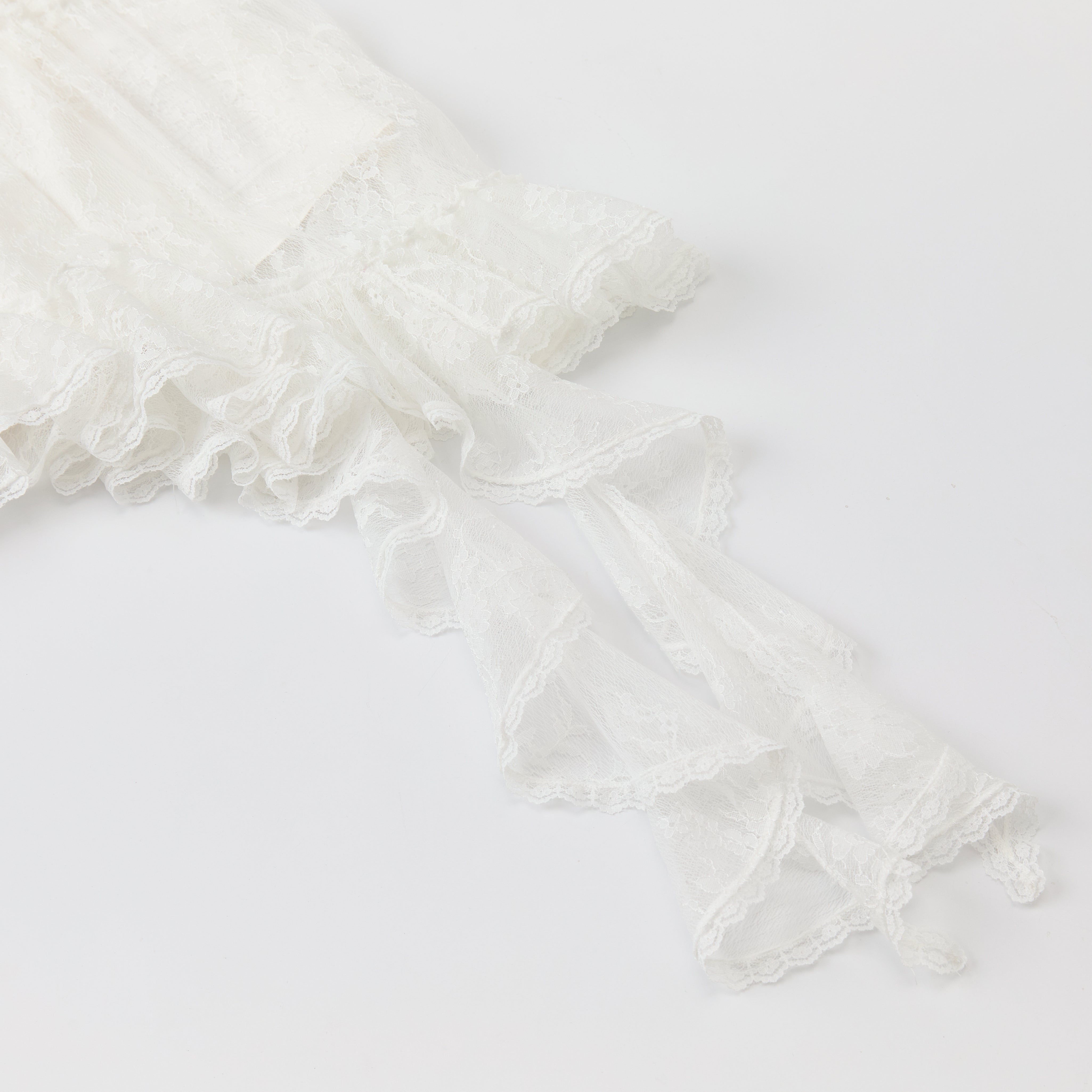 White Lace Irregular Skirt