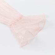 Pink Silk Flower Ruffled Cardigan