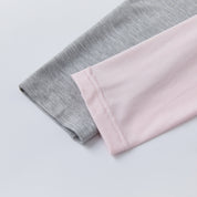 Pink Modal Layered Long Sleeve Top