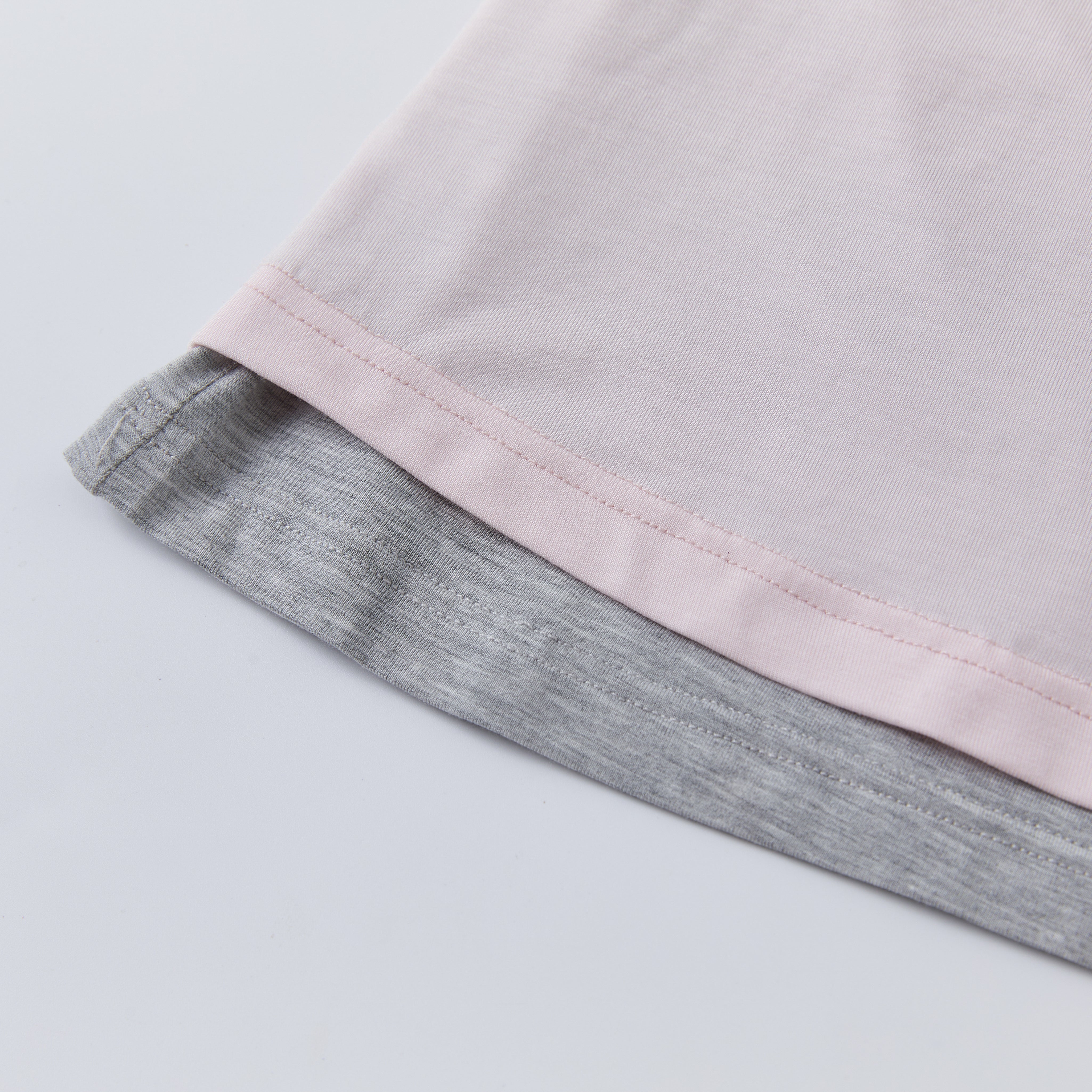 Pink Modal Layered Long Sleeve Top