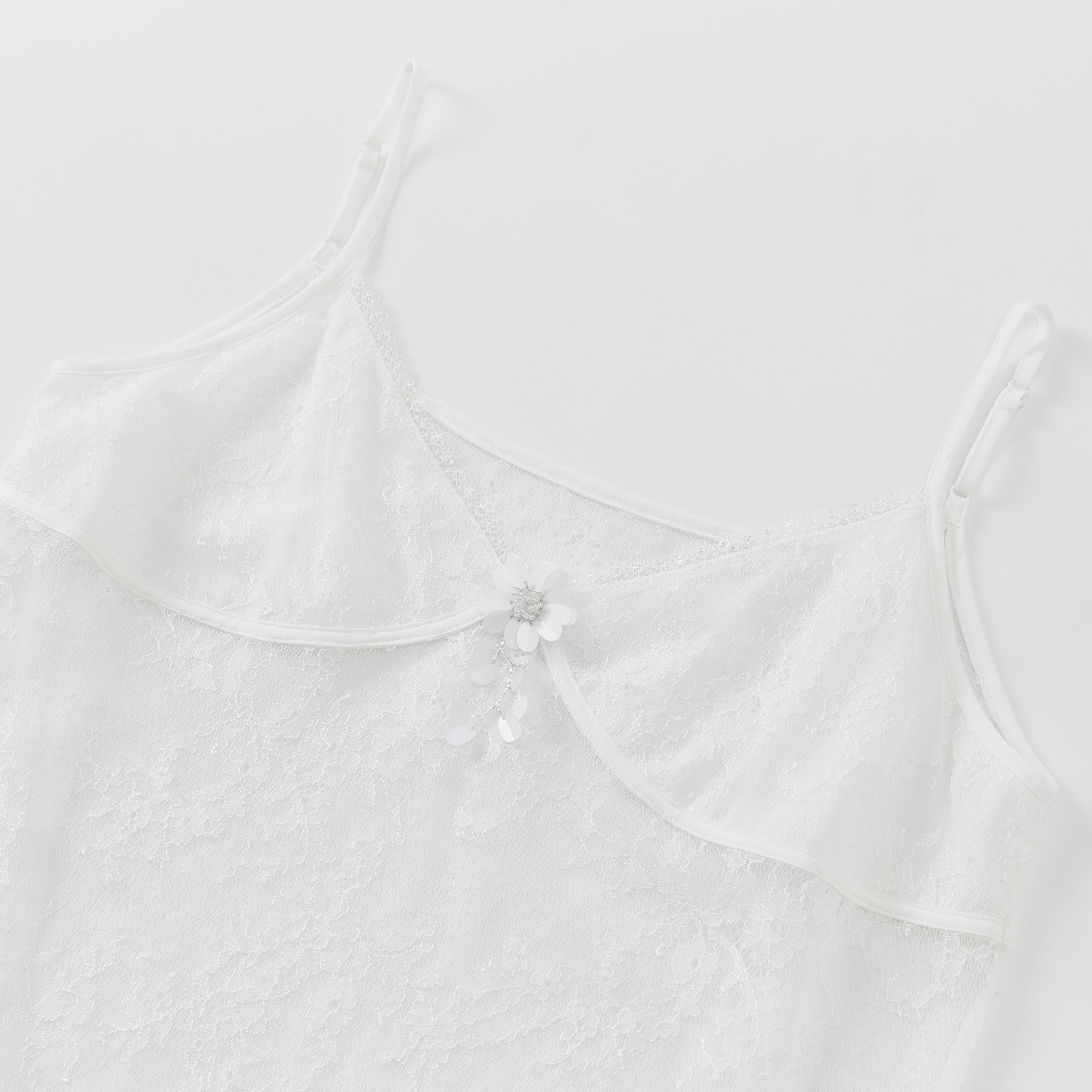 White Lace Patchwork Dress