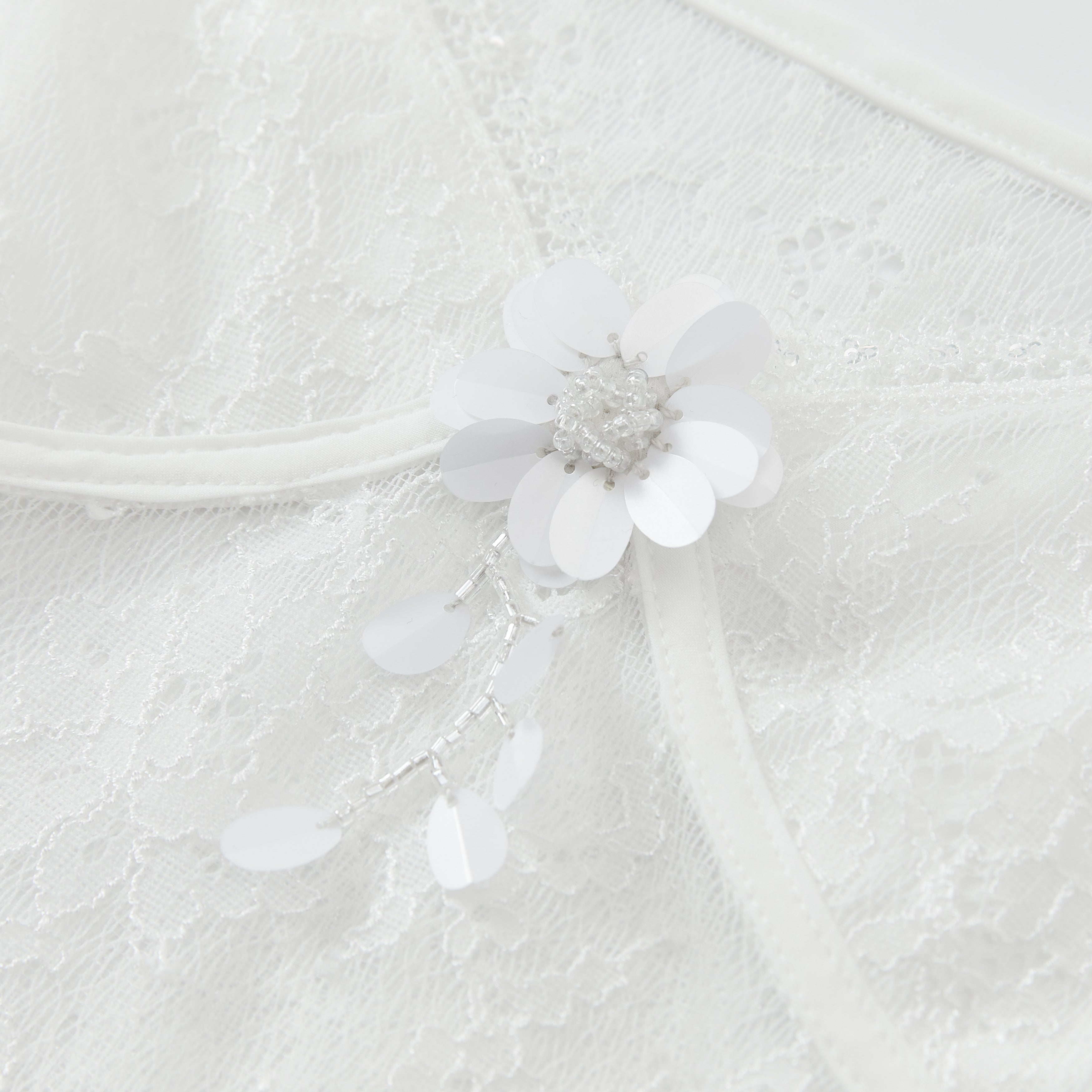 White Lace Patchwork Dress