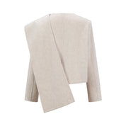 White Shawl Double-faced Woolen Coat