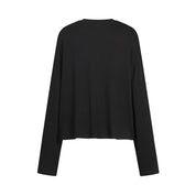Black Bow Embroidered Loose T-Shirt