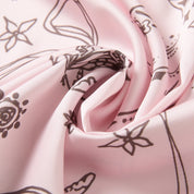 Pink Bow Cashew Flower Square Scarf