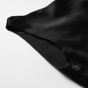 Black Diamond Chain Satin Lace Dress