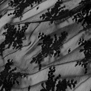 Black Diamond Chain Satin Lace Dress