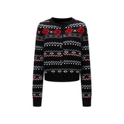 Black Rose Jacquard Cardigan