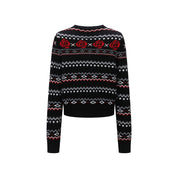 Black Rose Jacquard Cardigan