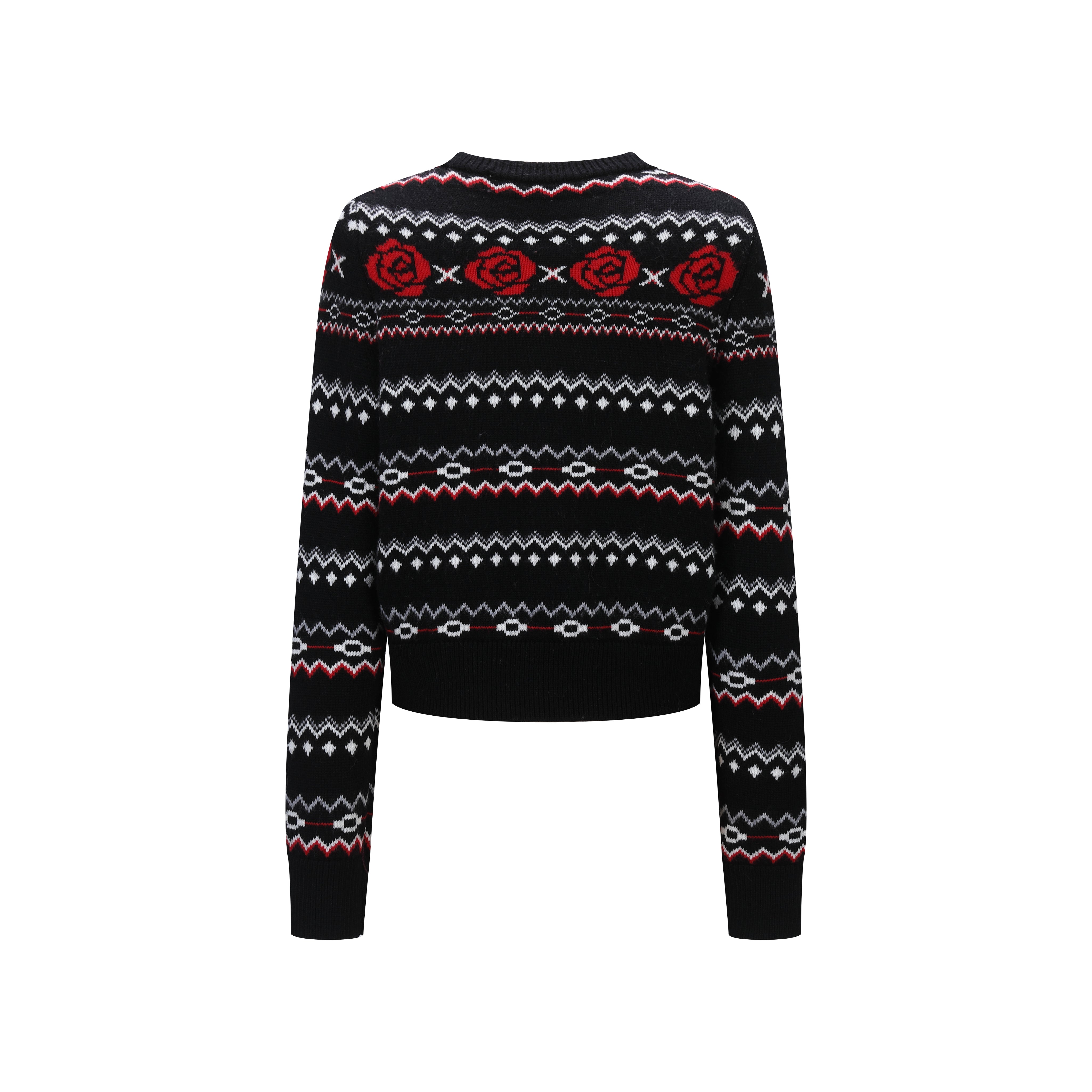 Black Rose Jacquard Cardigan