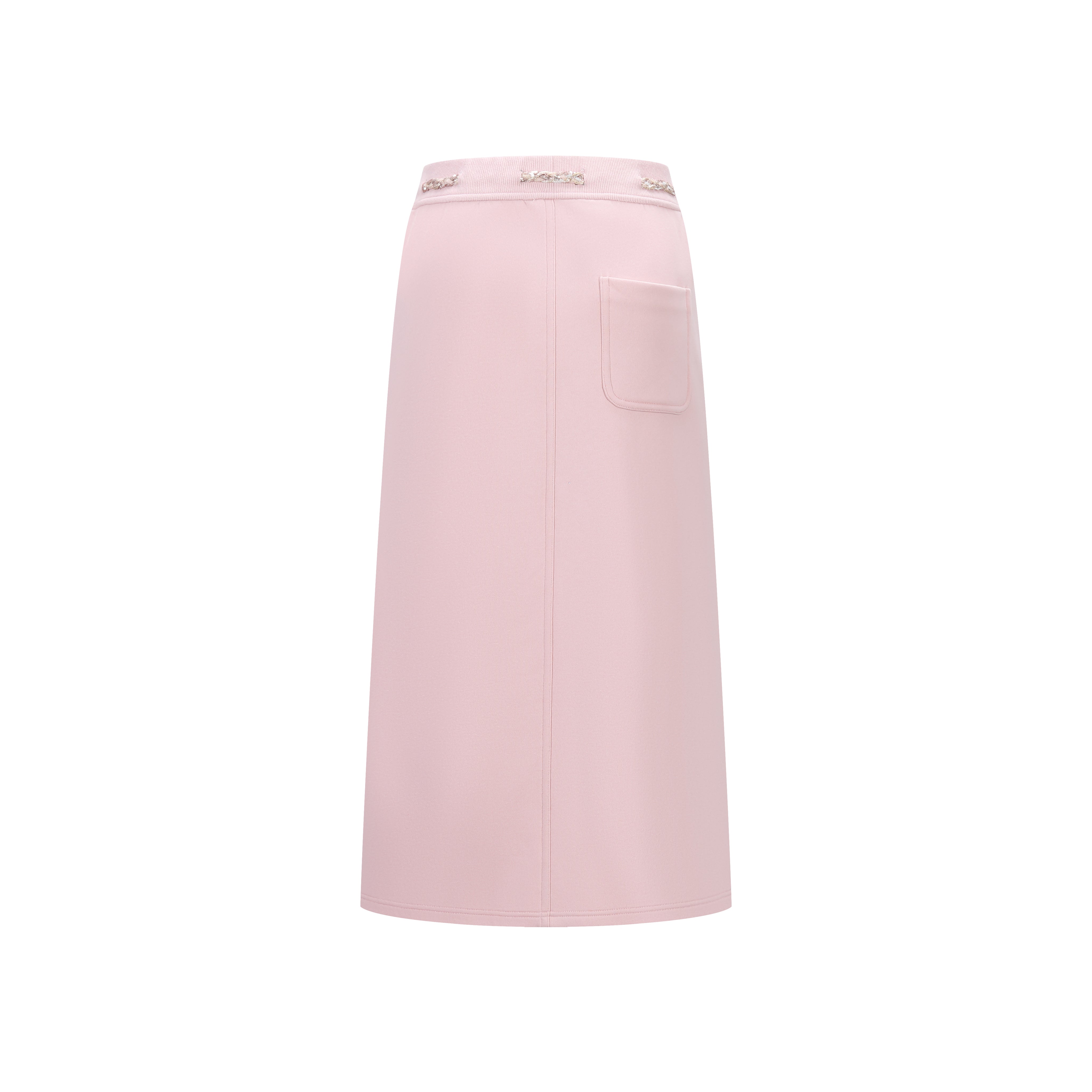 Pink Drawstring Padded Skirt