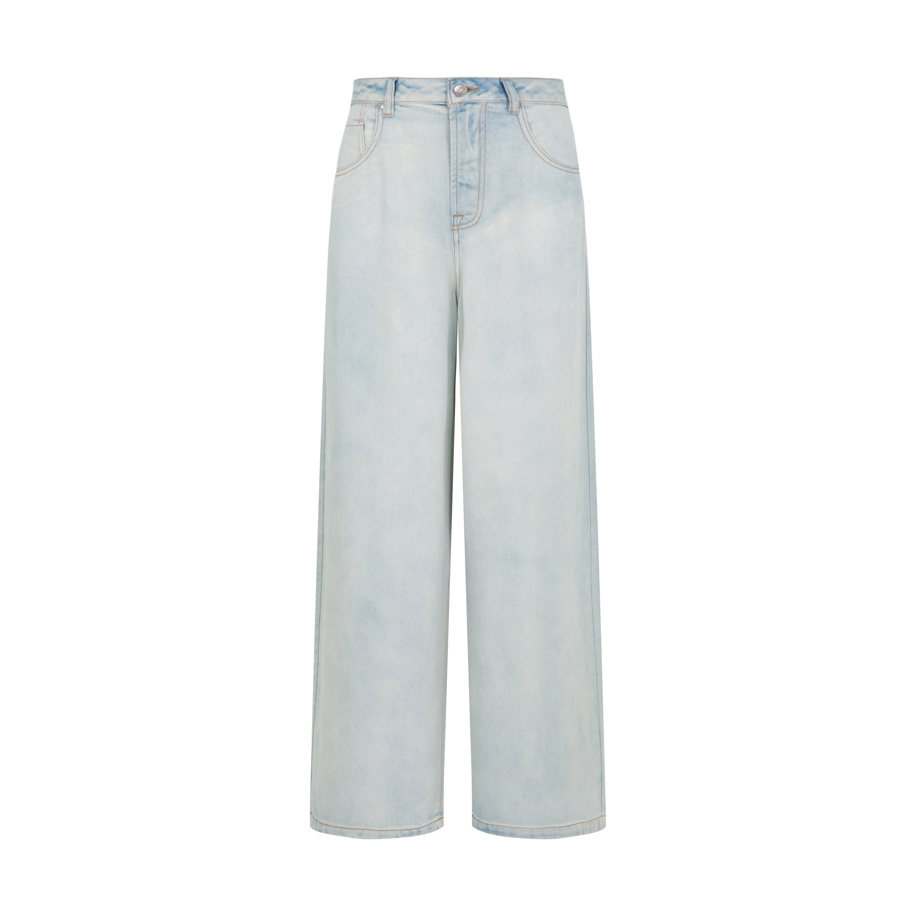 Blue Wide-Leg Tencel Denim Jeans