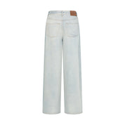 Blue Wide-Leg Tencel Denim Jeans