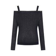Black Glitter Two-piece T-shirt