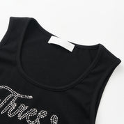 Black Logo Diamond Vest