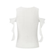 Off-White Patchwork Cold Shoulder Sweater