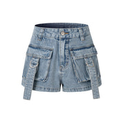 Blue Ribbon 3D Pocket Denim Shorts