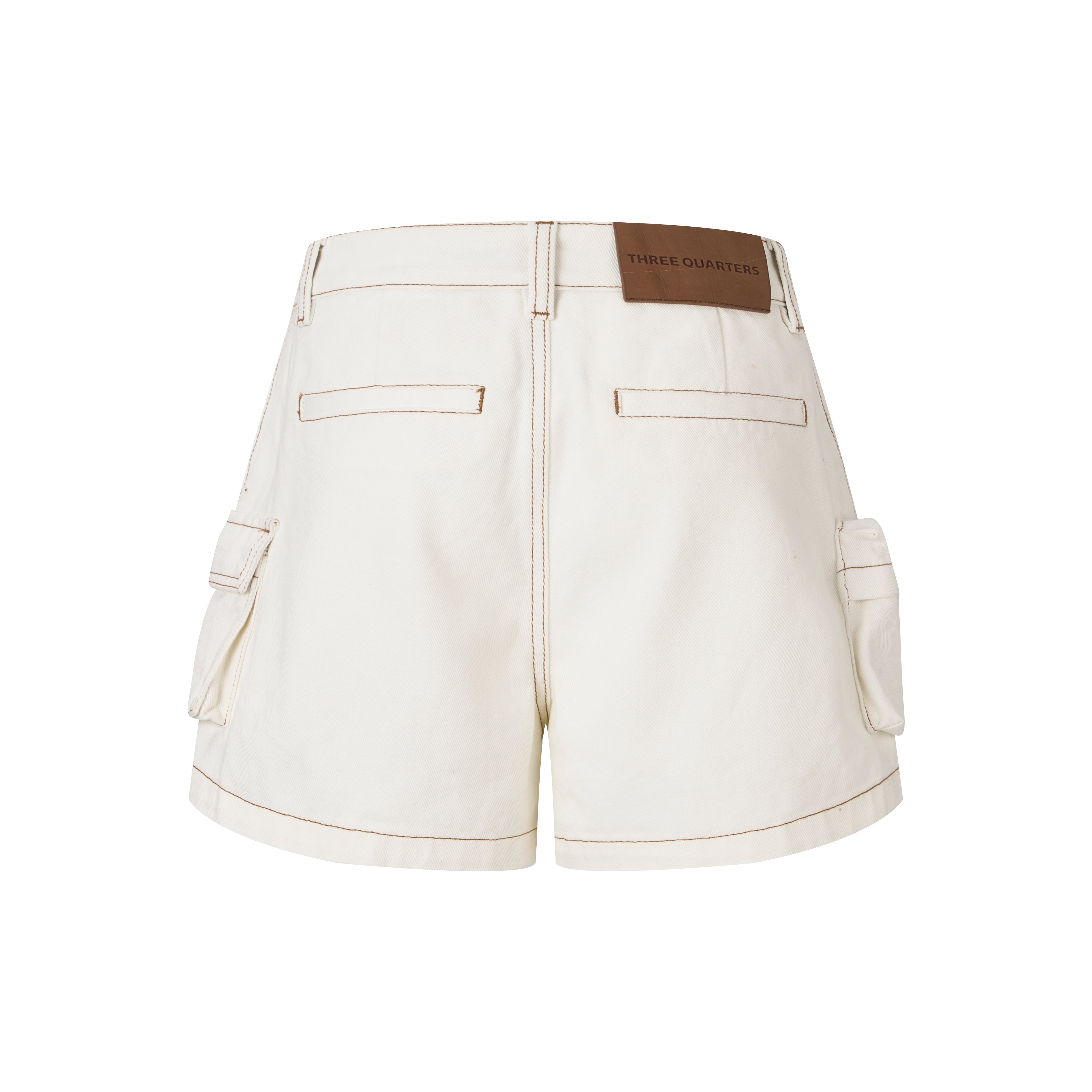 White Bronze Plated Cargo Shorts