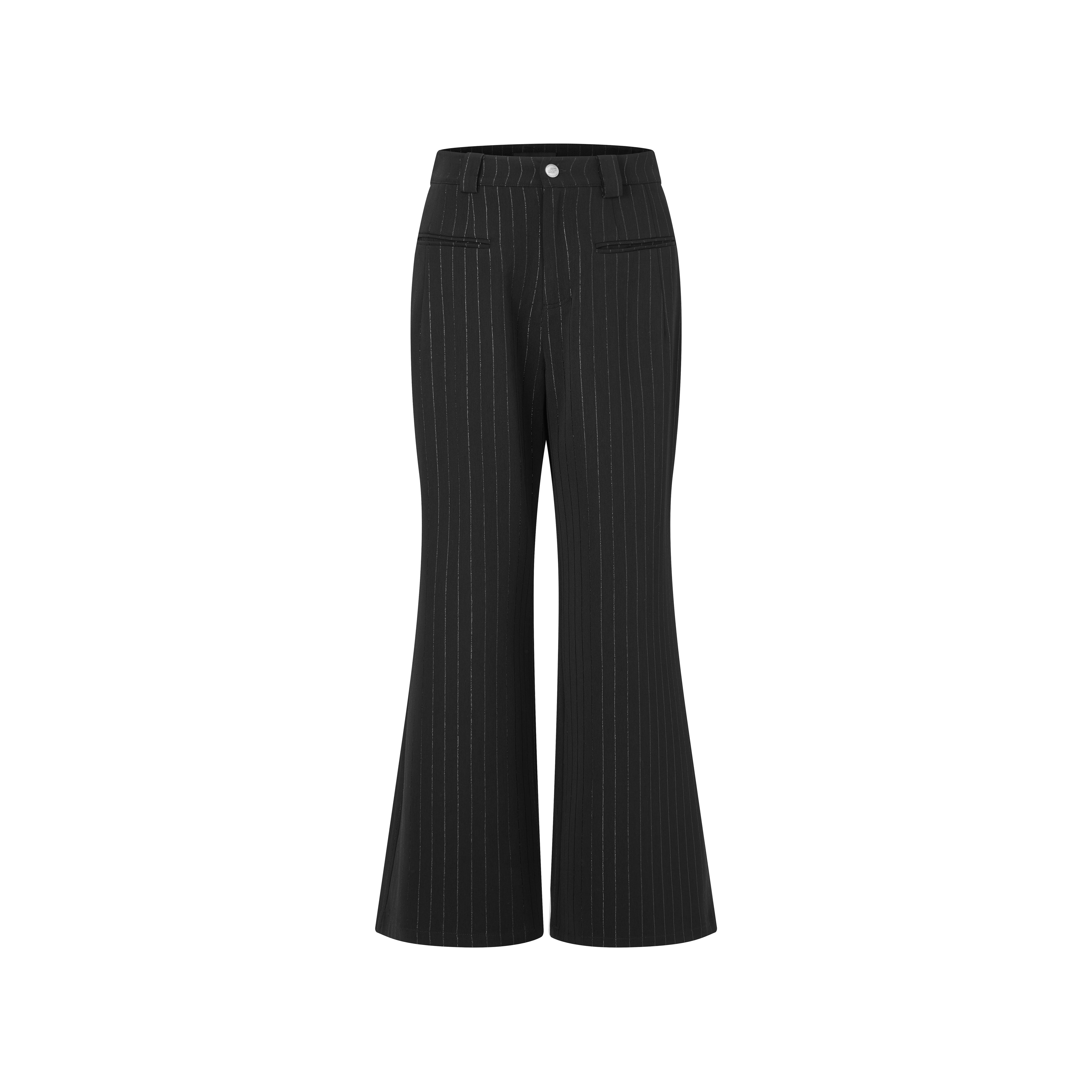 Black Striped Trousers